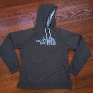The North Face hoodie, size youth large, light weight, grey and light blue